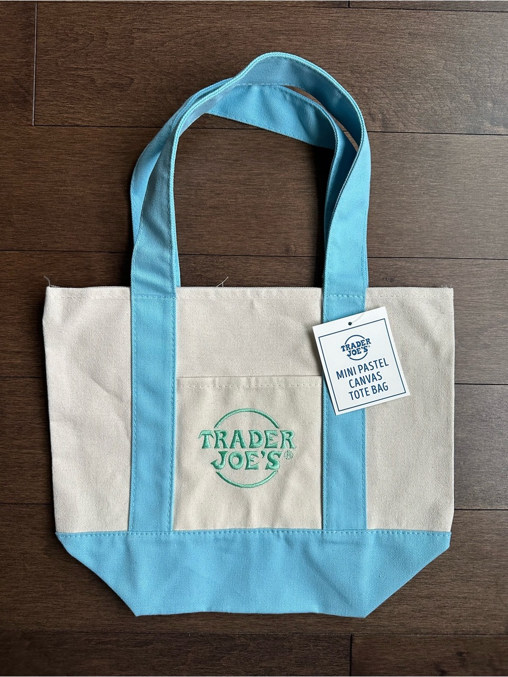 Trader Joe’s Mini Tote Bag Light Blue